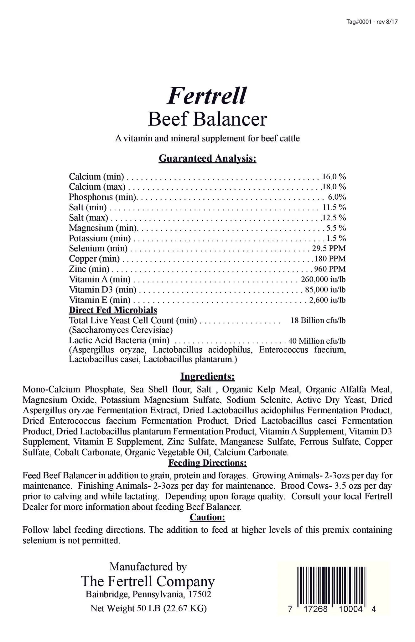 Fertrell Beef Nutri-Balancer (50lb Bag) (Lot 63)