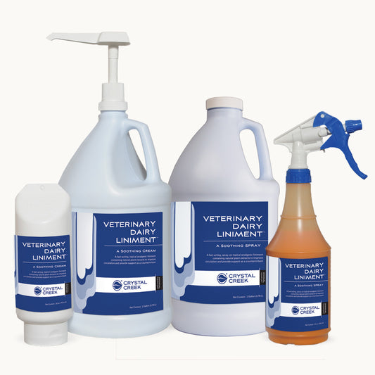 Crystal Creek® Veterinary Dairy Liniment Spray (1 Gallon)