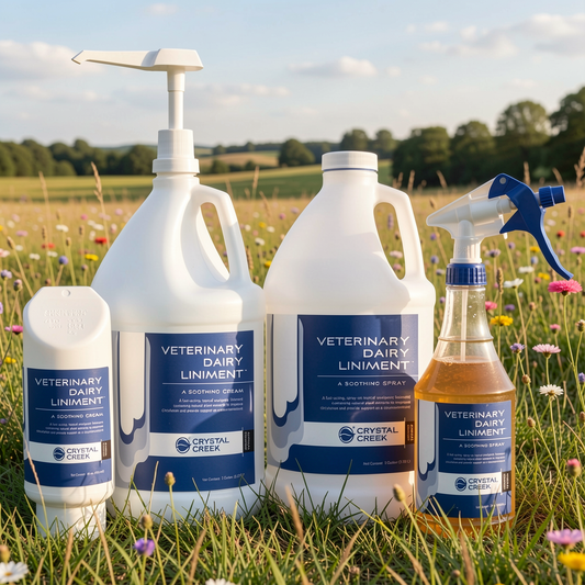 Crystal Creek® Veterinary Dairy Liniment Spray (1 Gallon) (Code 102)
